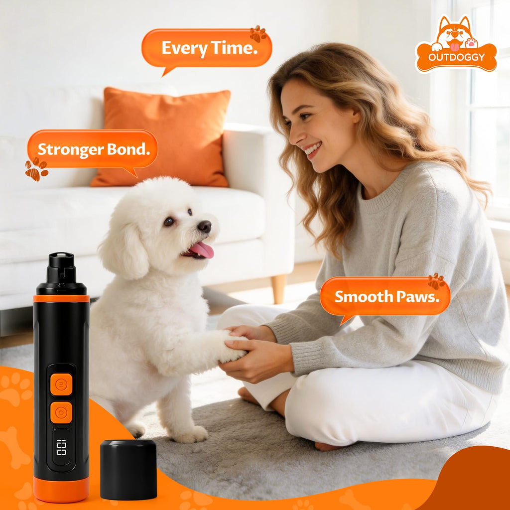 Dog Nail Grinder, Quiet 3-Speed with LED & Safety Guard I4154
