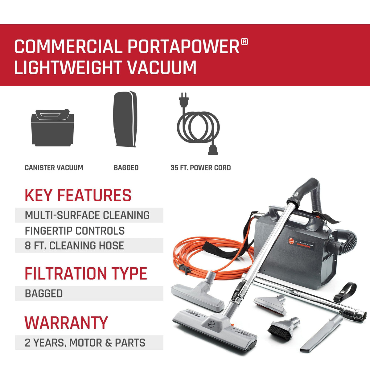 Commercial Canister Vacuum Cleaner T10326