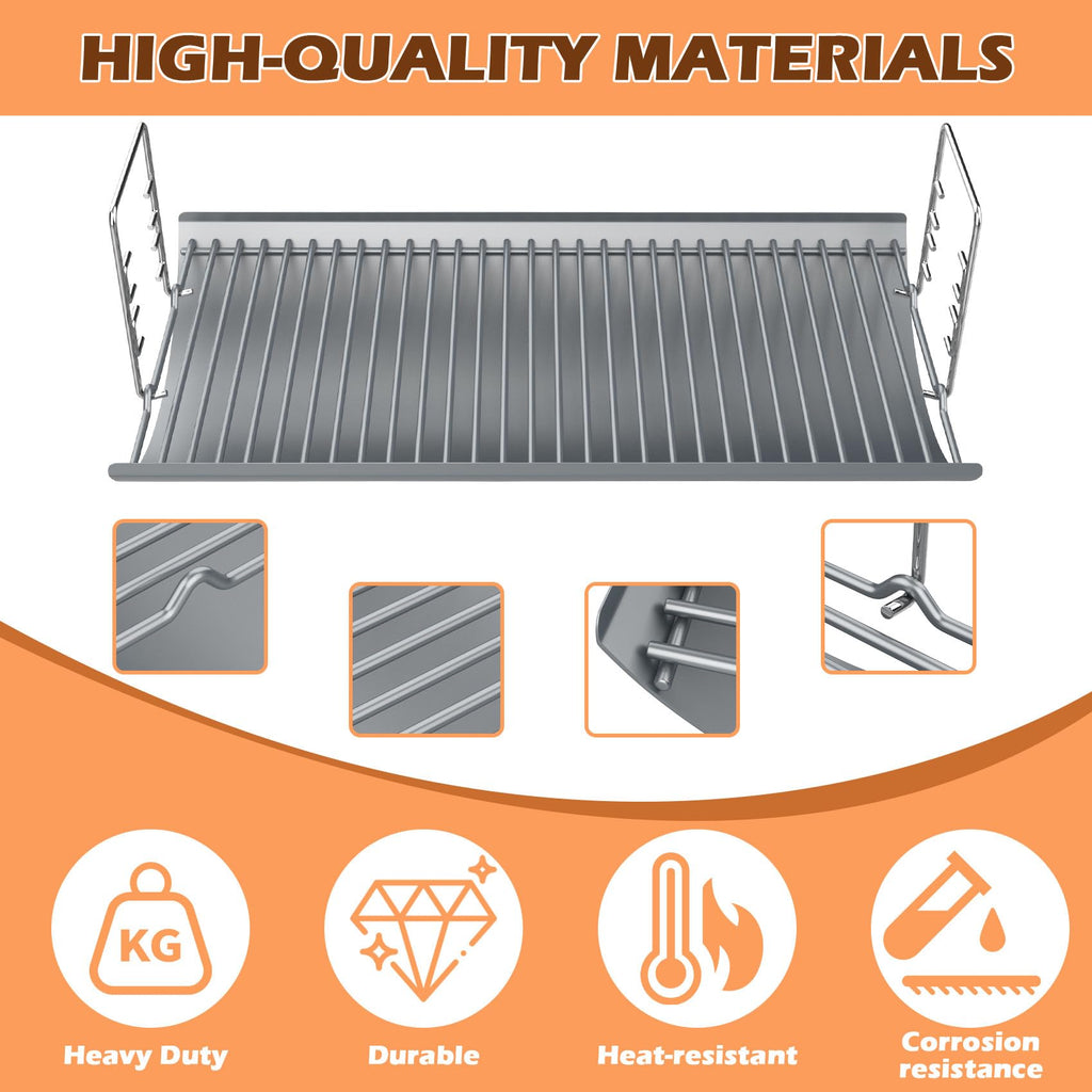 27 Inch Ash Pan Replacement Parts with 2pcs Fire Grate Hanger Set E4682