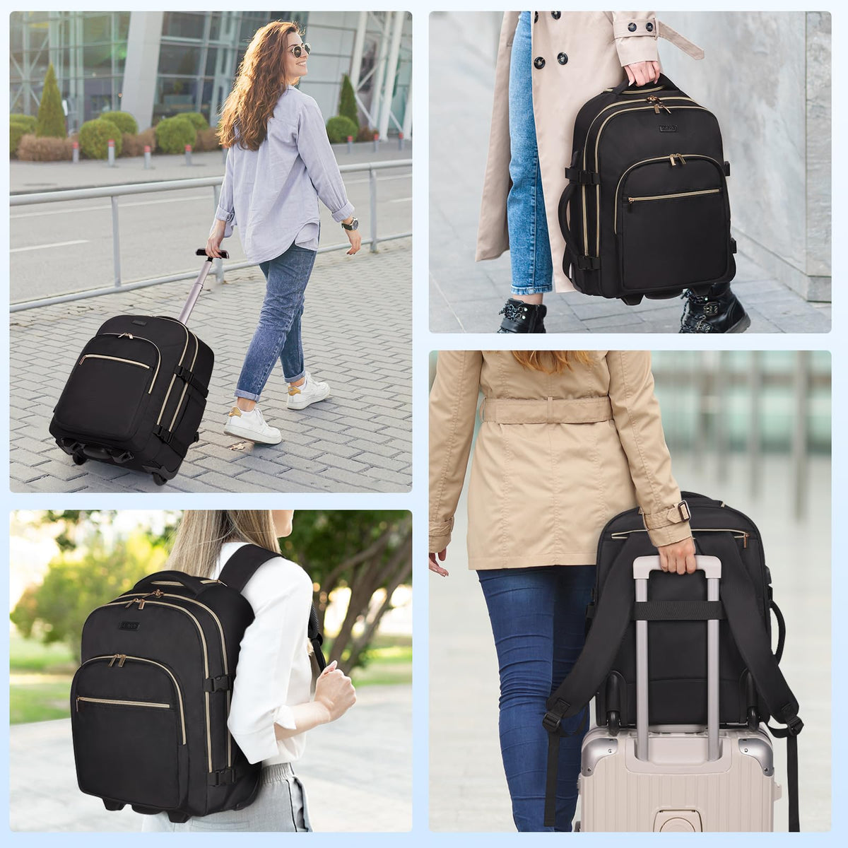 Rolling Backpack with Wheels X390