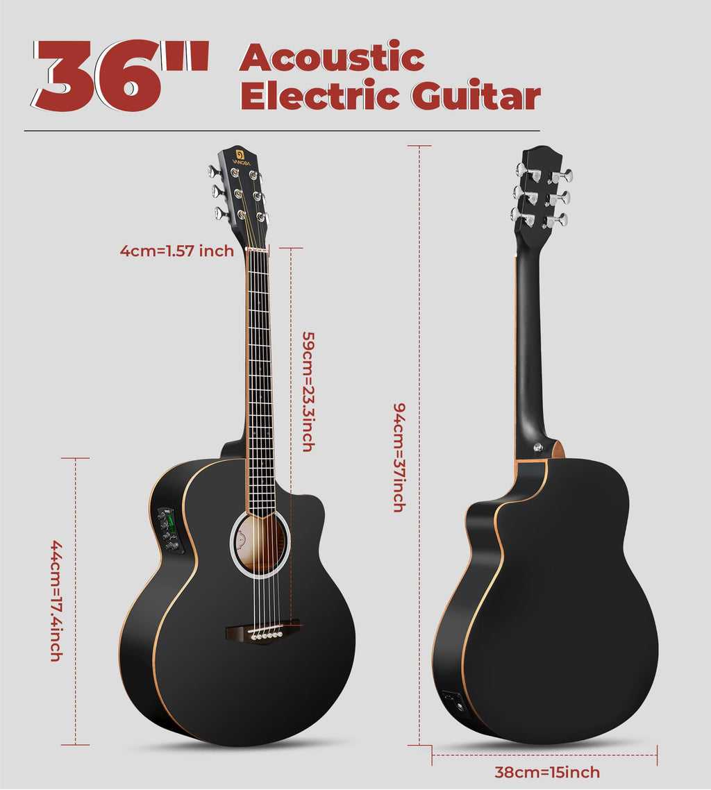3/4 Electric Acoustic Guitar Kit with 4-Band EQ K31314