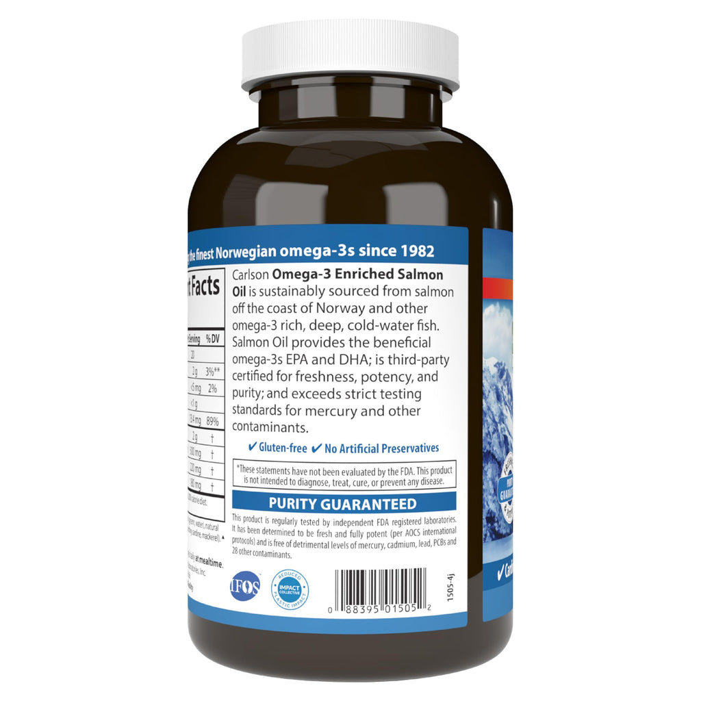 Salmon Oil 500 mg Omega-3s 300 Softgels T1796