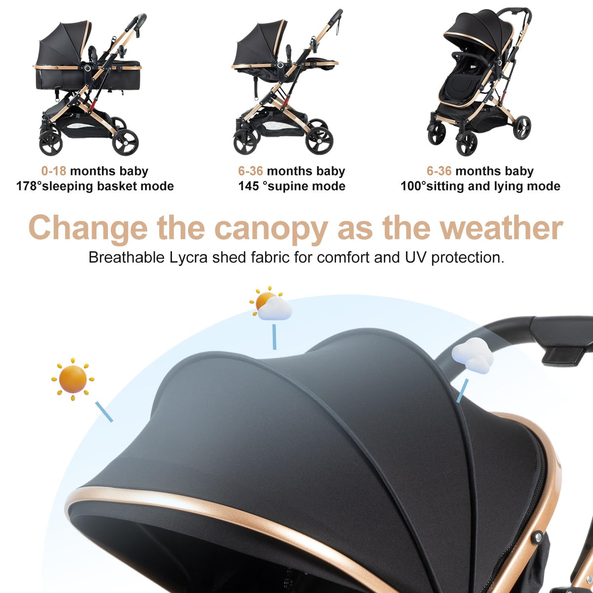Foldable 2 in 1 Baby Stroller N80085