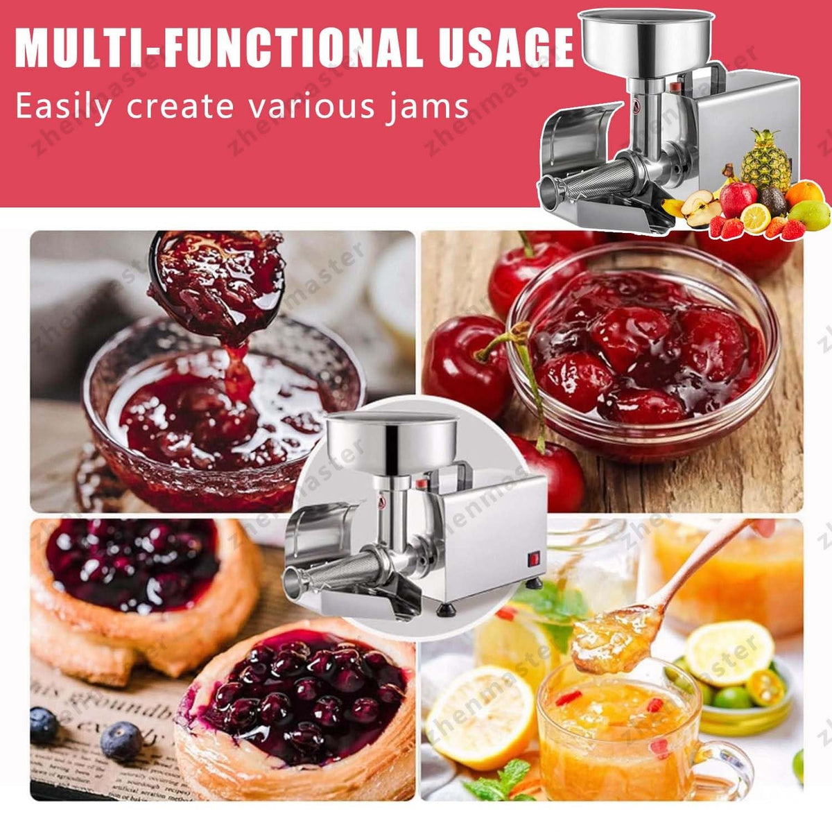 450W Stainless Steel Electric Tomato Strainer L2316