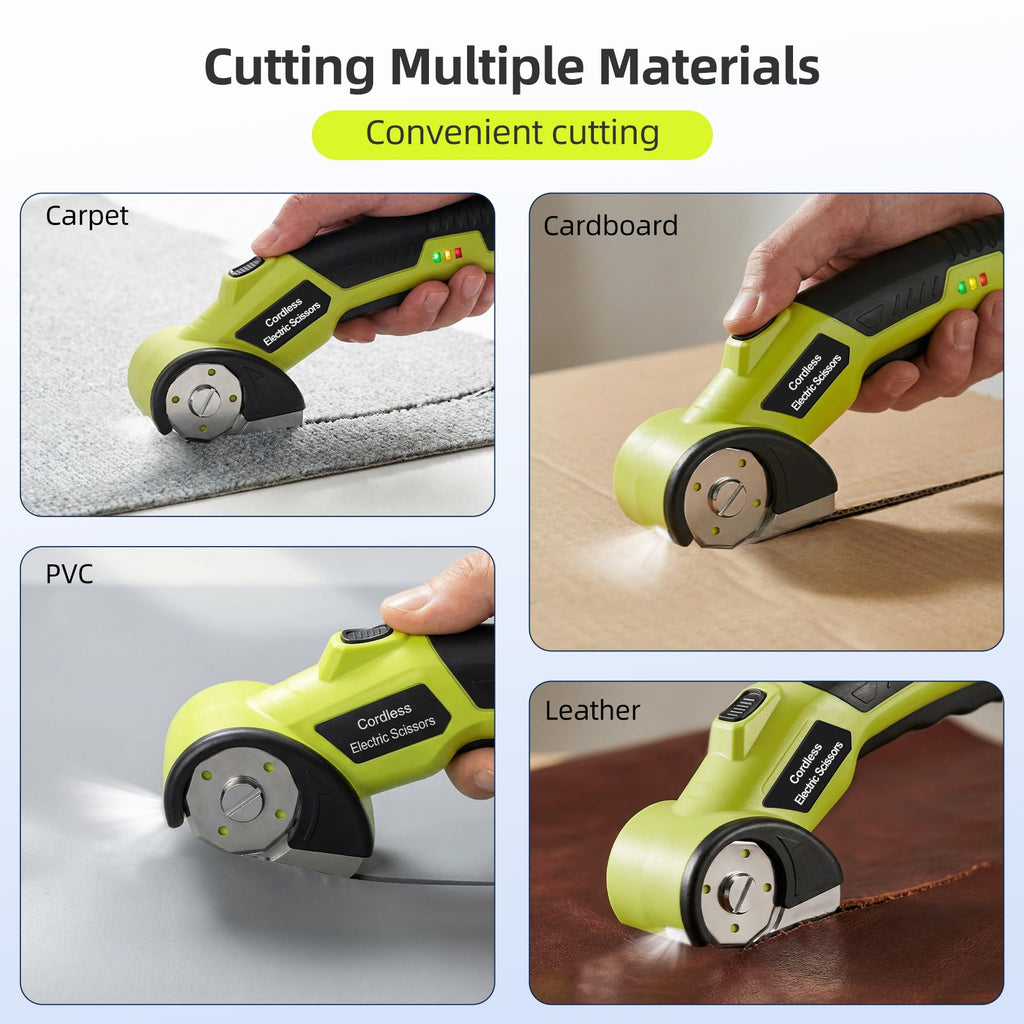 Cordless Electric Cutter with 2 Rotary Blades W805
