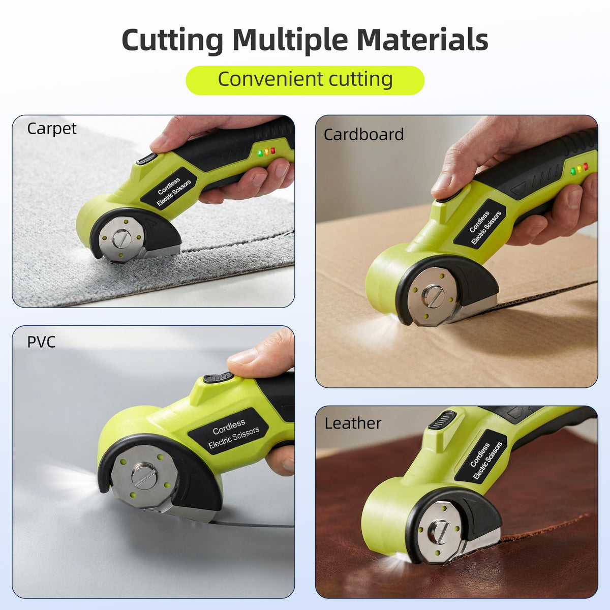 Cordless Electric Cutter with 2 Rotary Blades W805