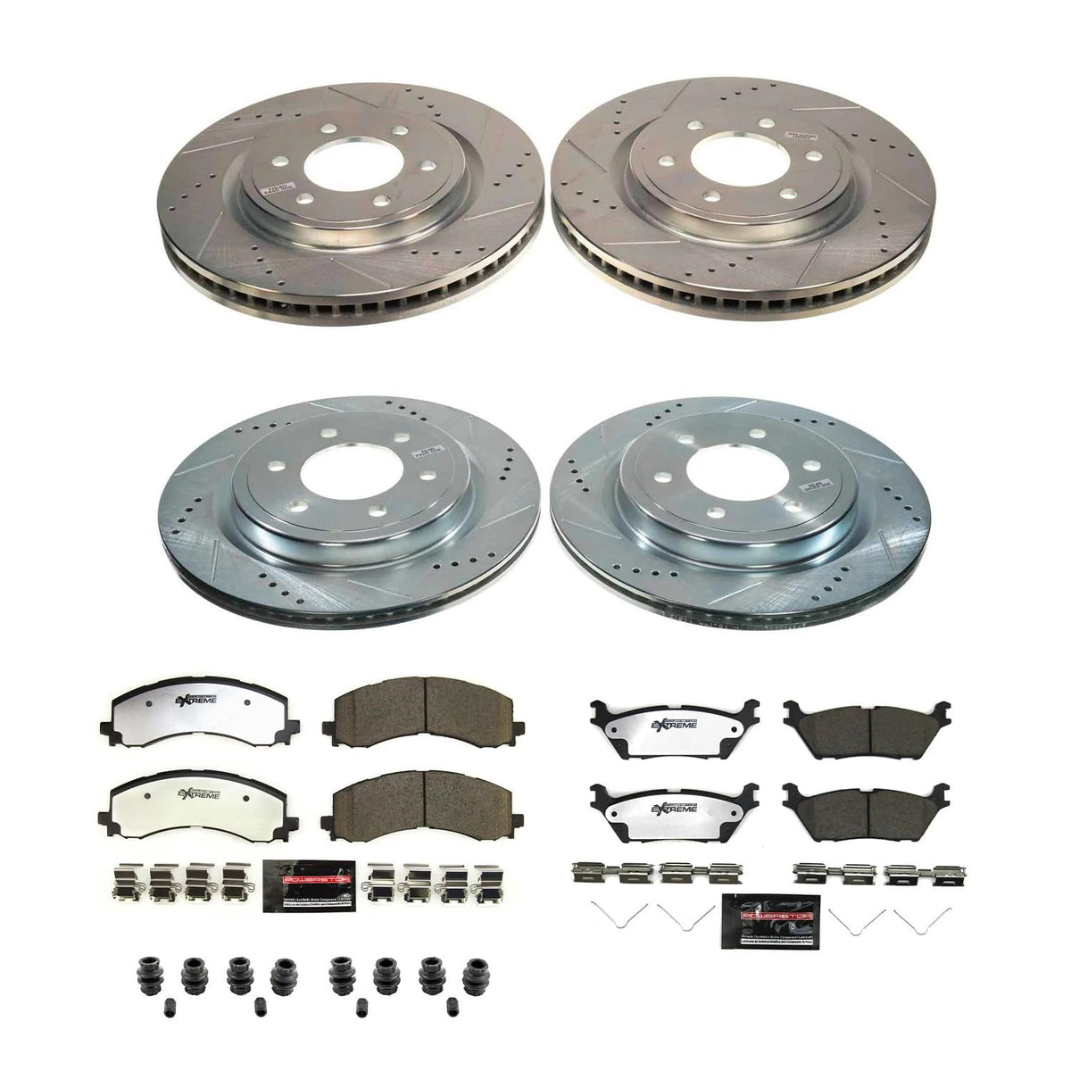 Front & Rear Brake Pad & Rotor Kit Y4045