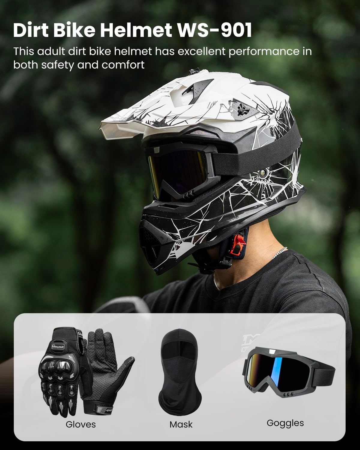 DOT Approved Full Face Motocross Helmet M841839