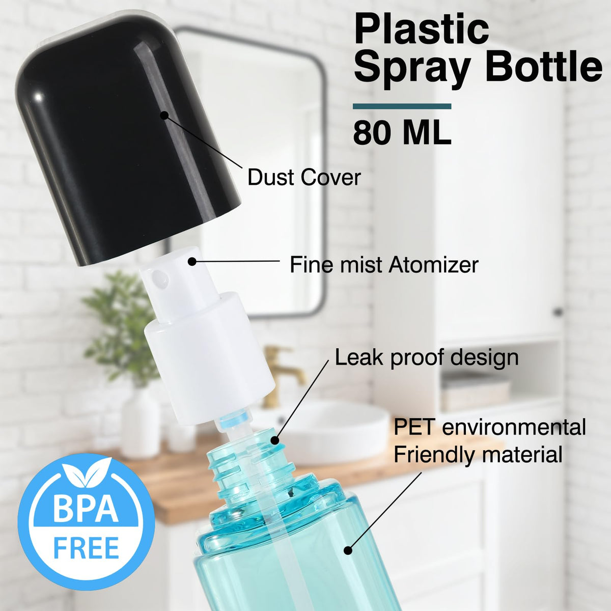 Fine Mist Spray Bottle 3 Pack 2.7oz F37429