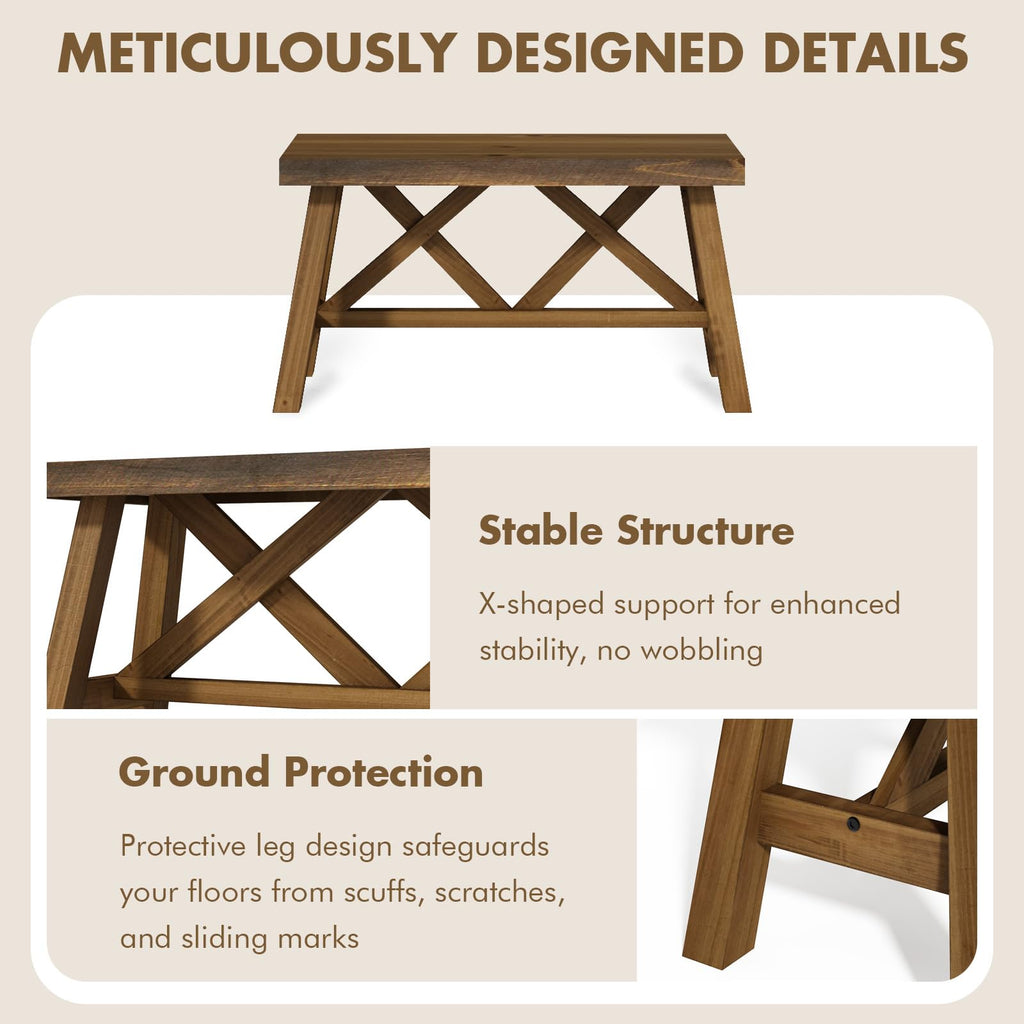 30" Solid Wood Bench O93294