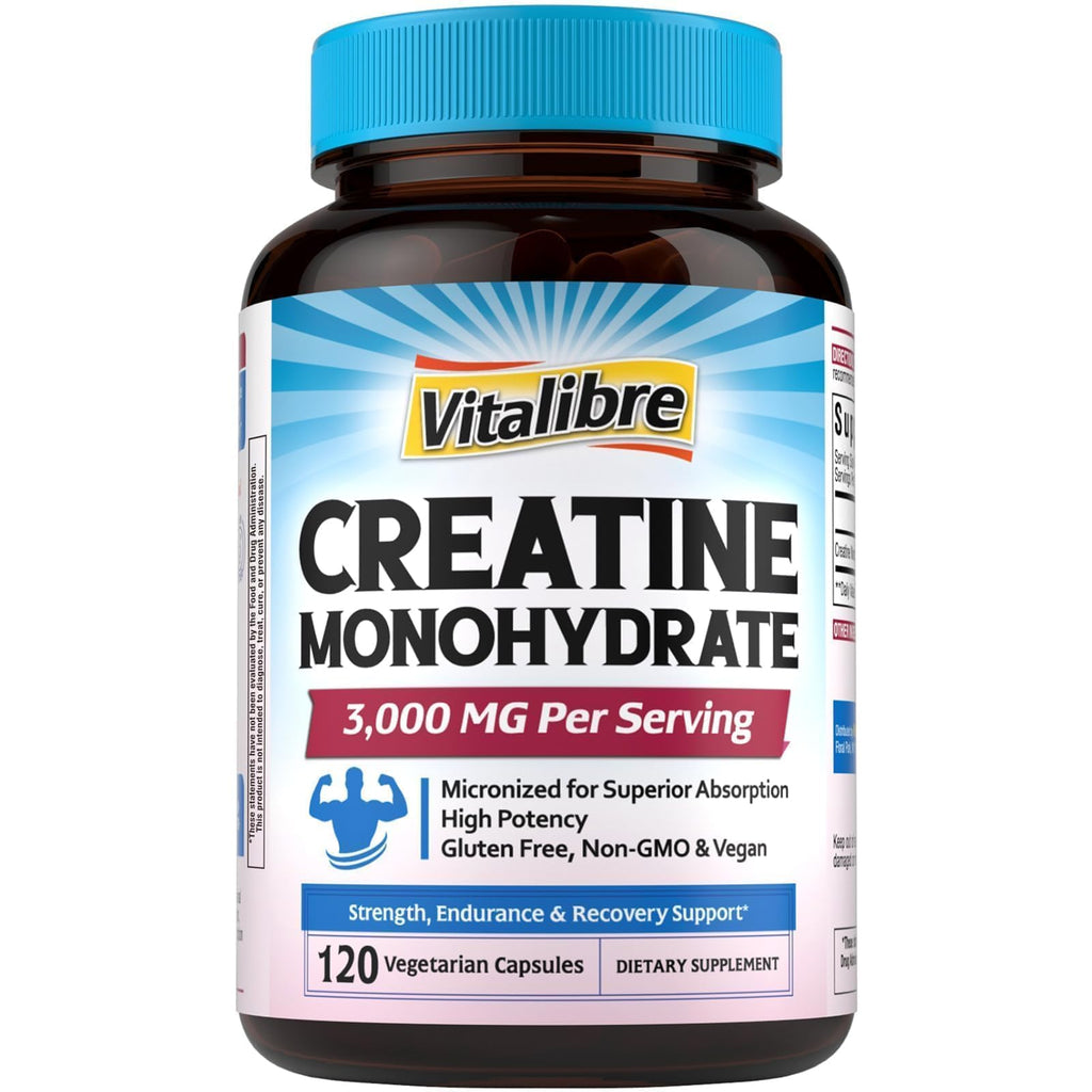 Micronized Creatine Monohydrate 3000 mg 120 Capsules D528