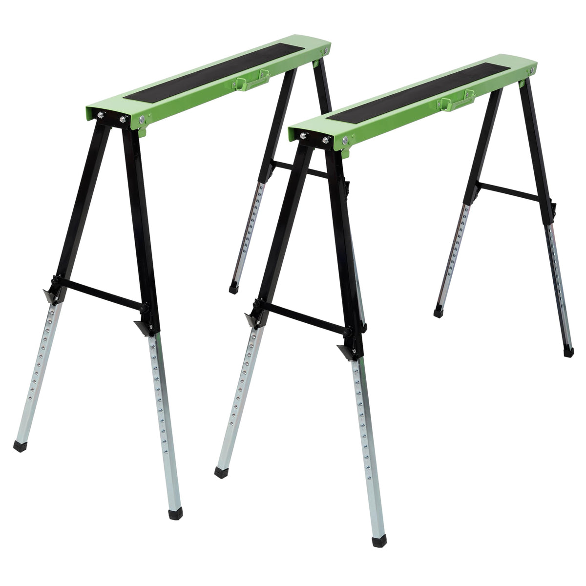 Heavy Duty Folding Saw Horses 2-Pack Adjustable Steel Frame L2986