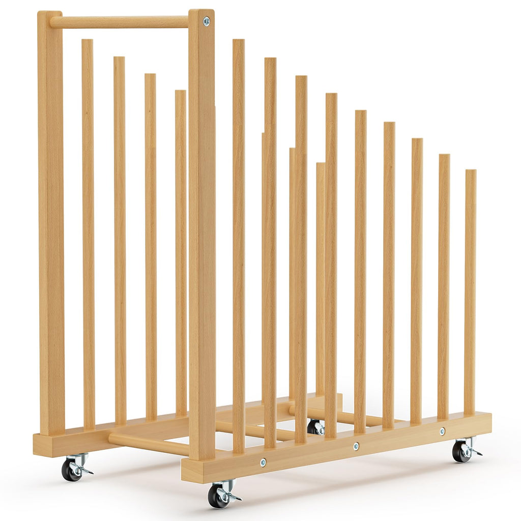 Art Canvas Storage Rack with Wheels and Handle G311