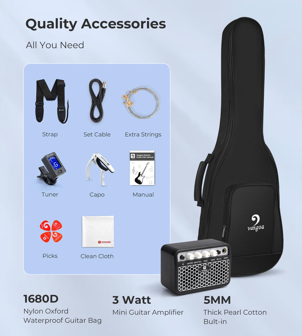 30 Inch Kids Electric Guitar Starter Kit with Amp Red G8398