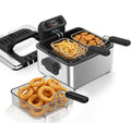 Electric Deep Fryer with 3 Baskets, 4.75QT Stainless Steel B72831