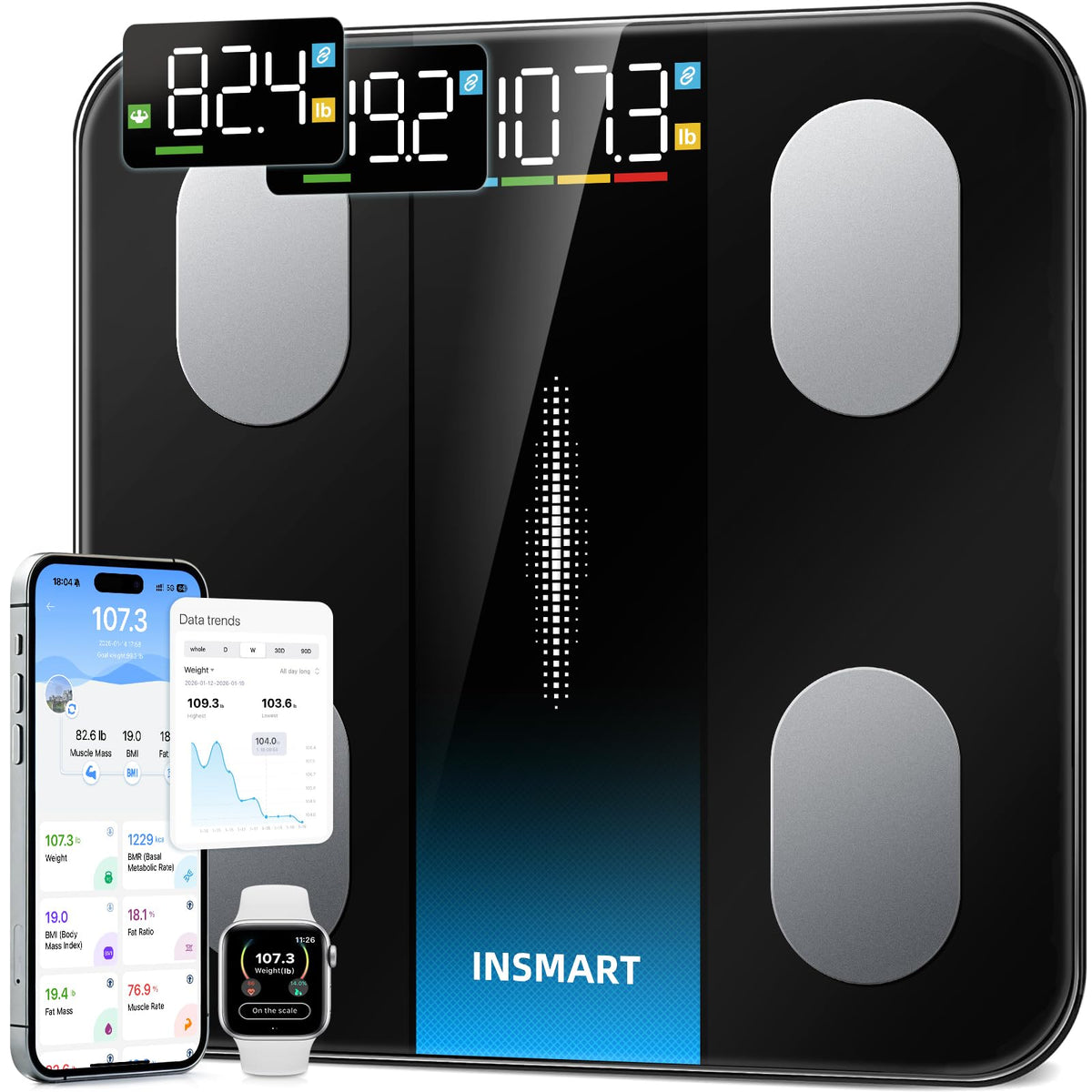 Body Weight Body Fat & BMI Scale A73463