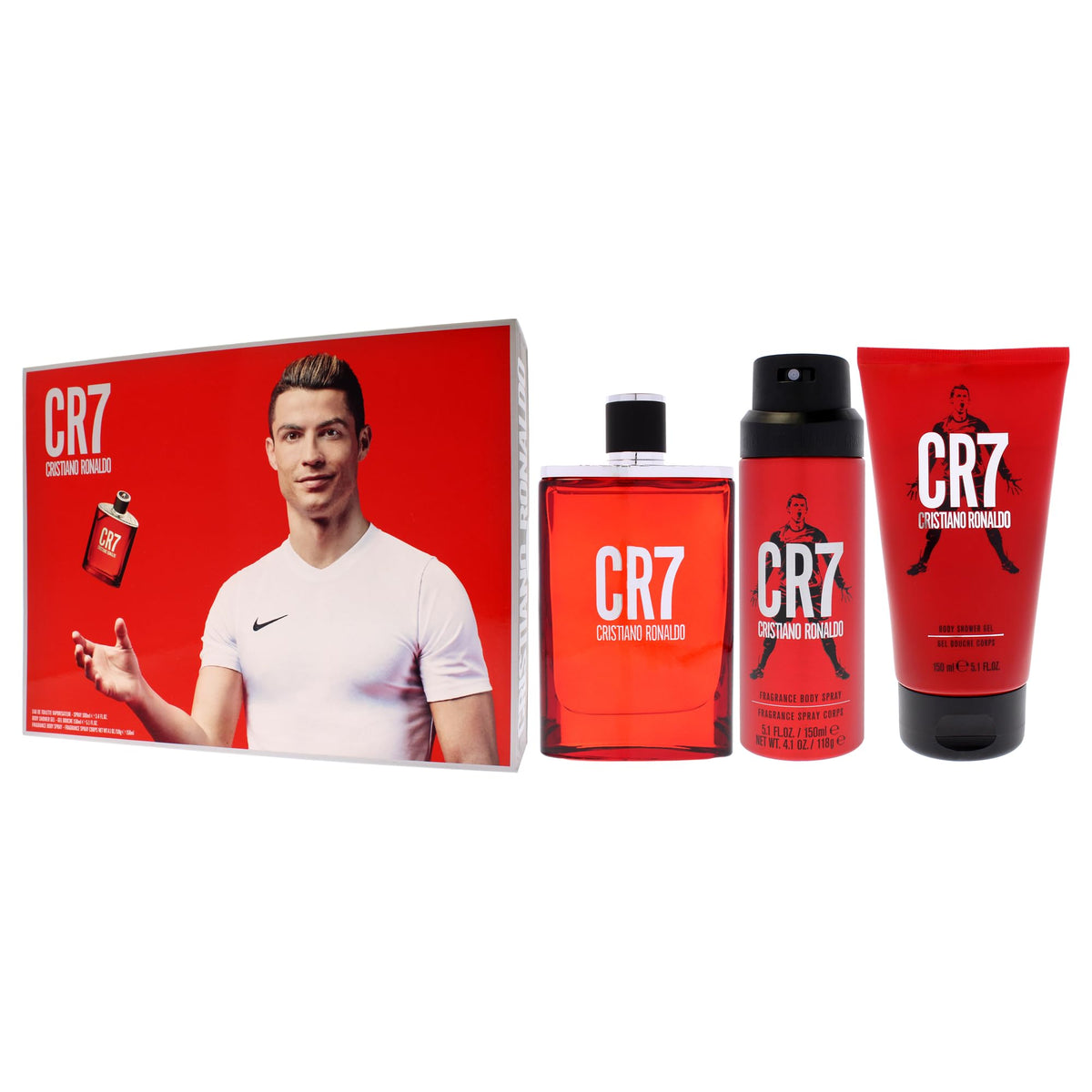 3 Pc Men EDT Spray Body Spray Shower Gel Gift Set K2556