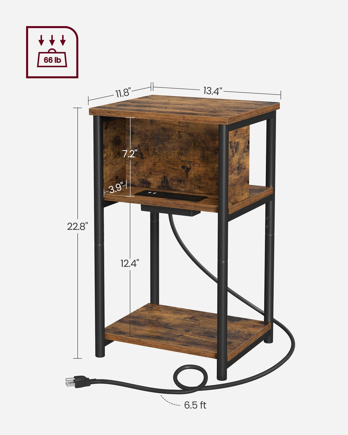 Side Table with Charging Station M504765