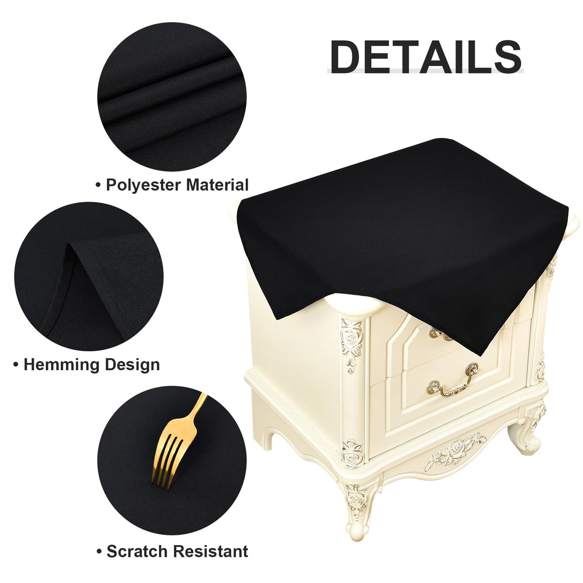 2 Pack 30x30 Inch Washable Tablecloth P2394
