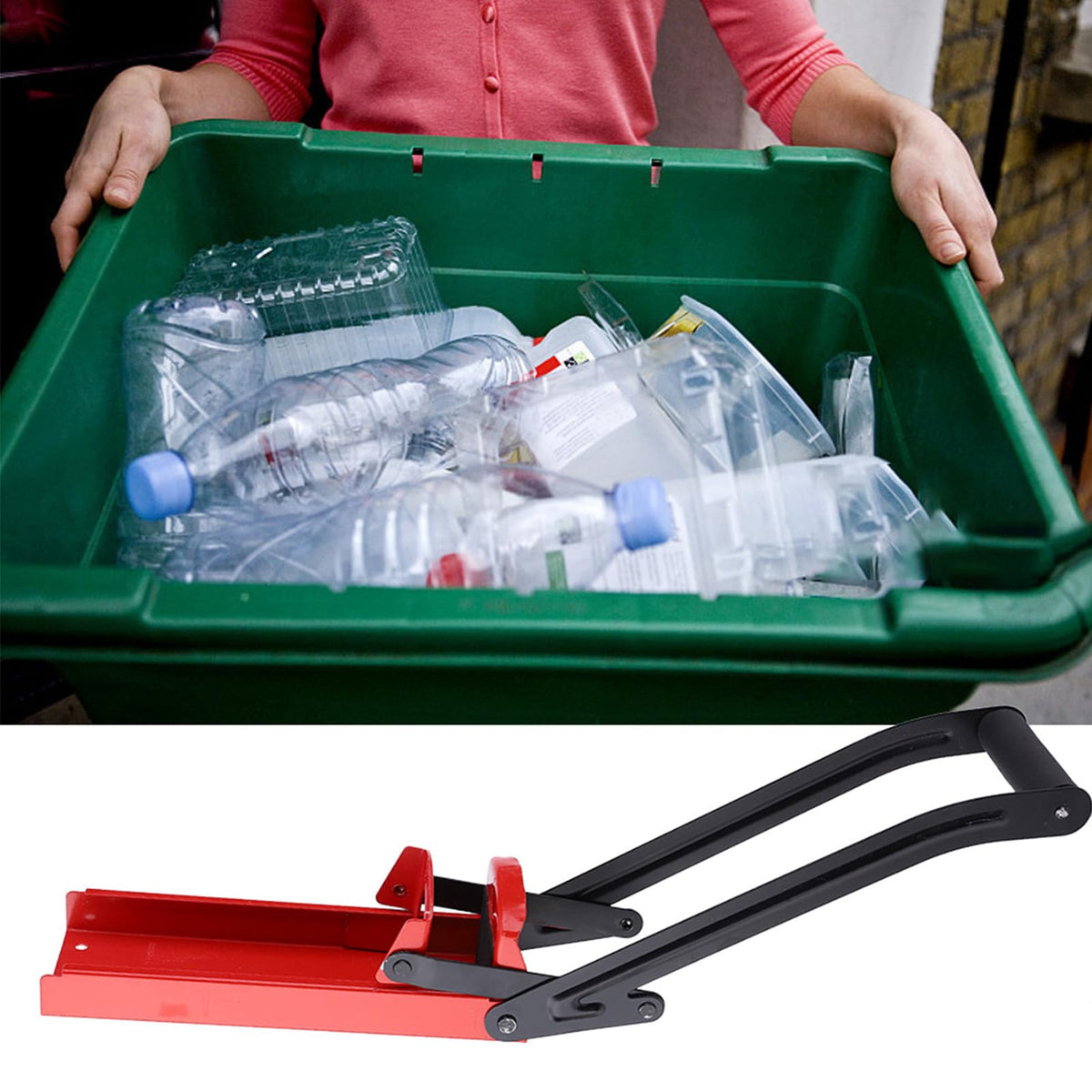 500ML Red Steel Can Crusher with Opener J127