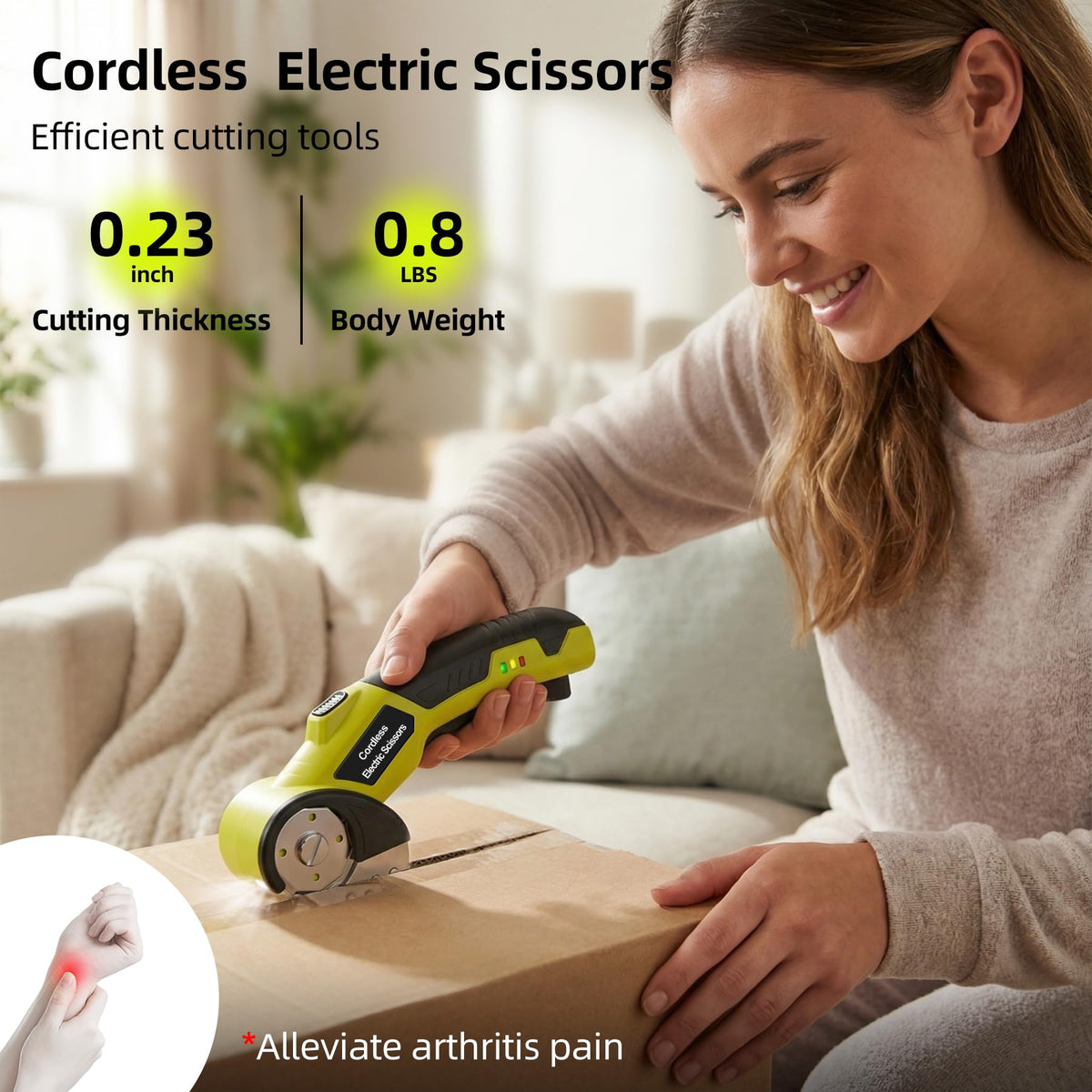 Cordless Electric Cutter with 2 Rotary Blades W805