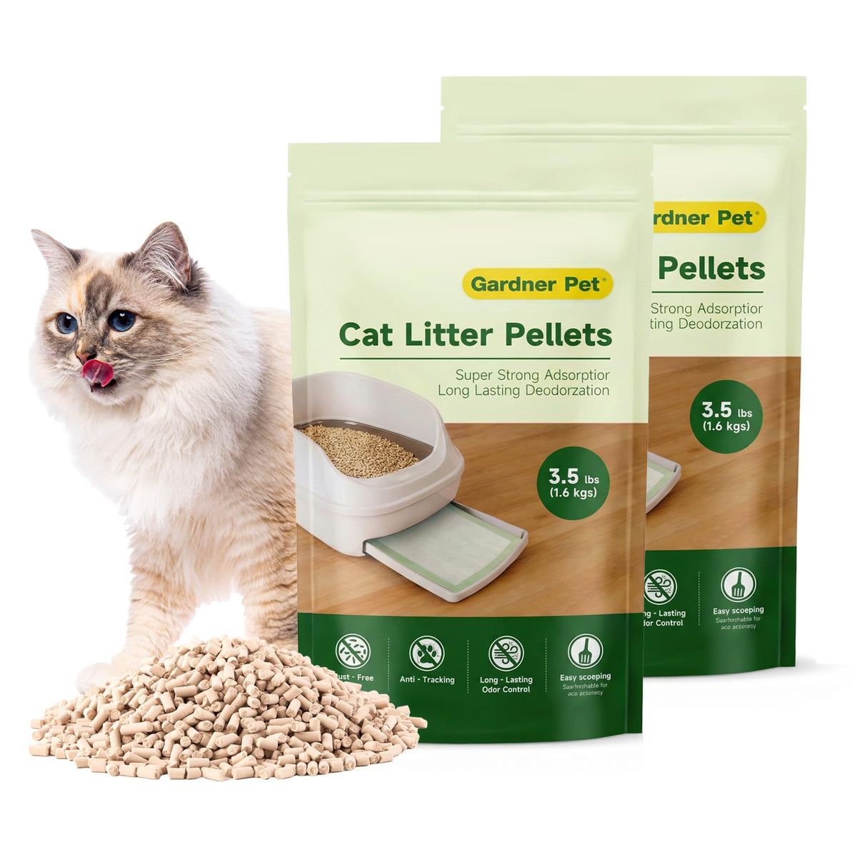 Non-Clumping Zeolite Cat Litter Pellets 7Lbs E47487