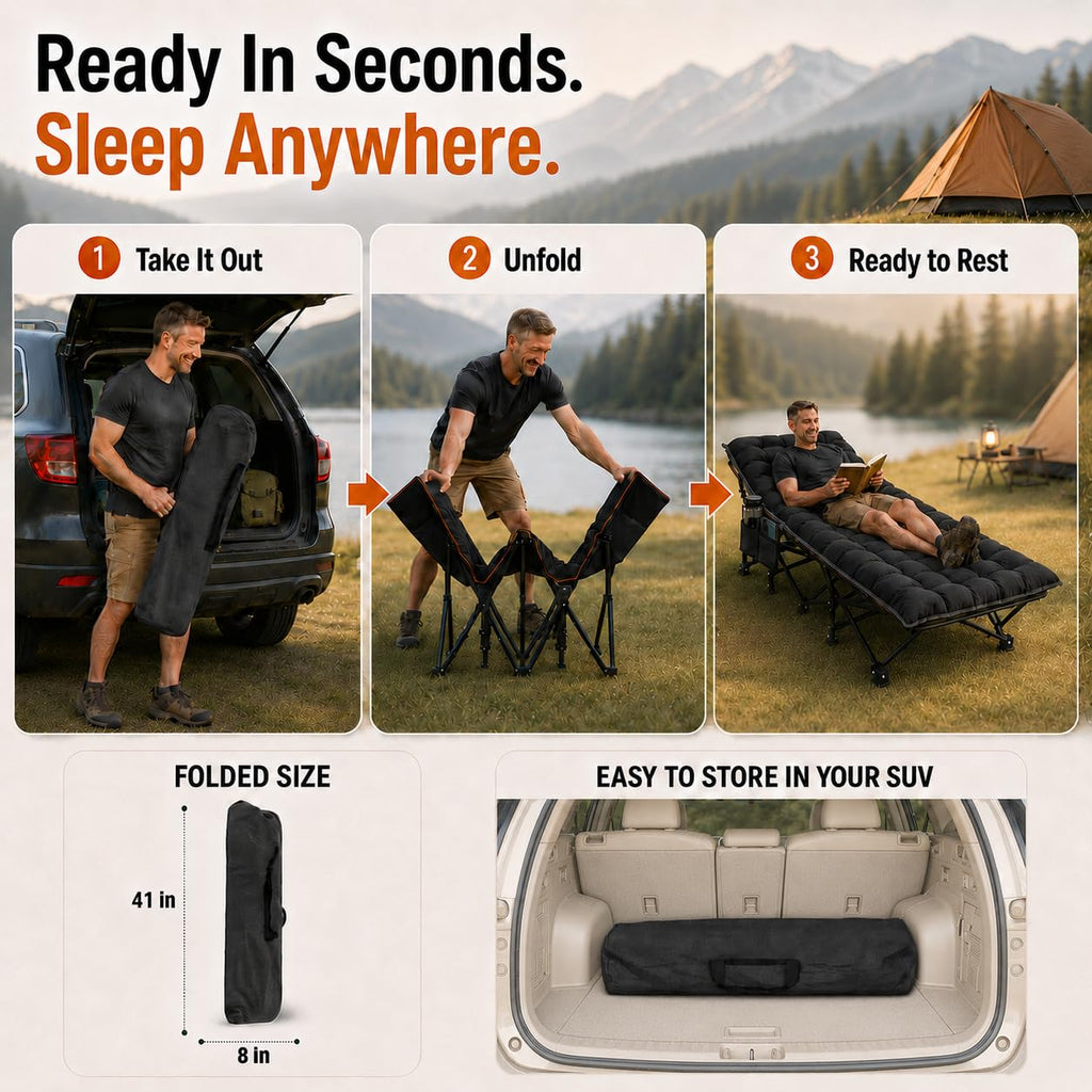 32'' XXL Oversized Camping Cot Y38323
