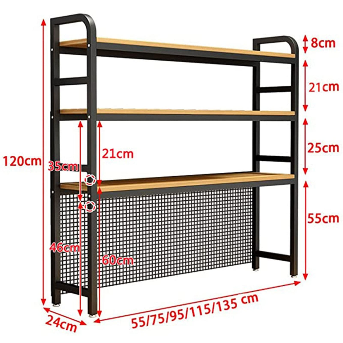 Adjustable Wood Metal Desktop Bookshelf M4669