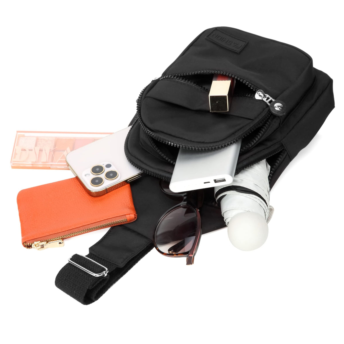 Small Black Sling Crossbody Bag X38604