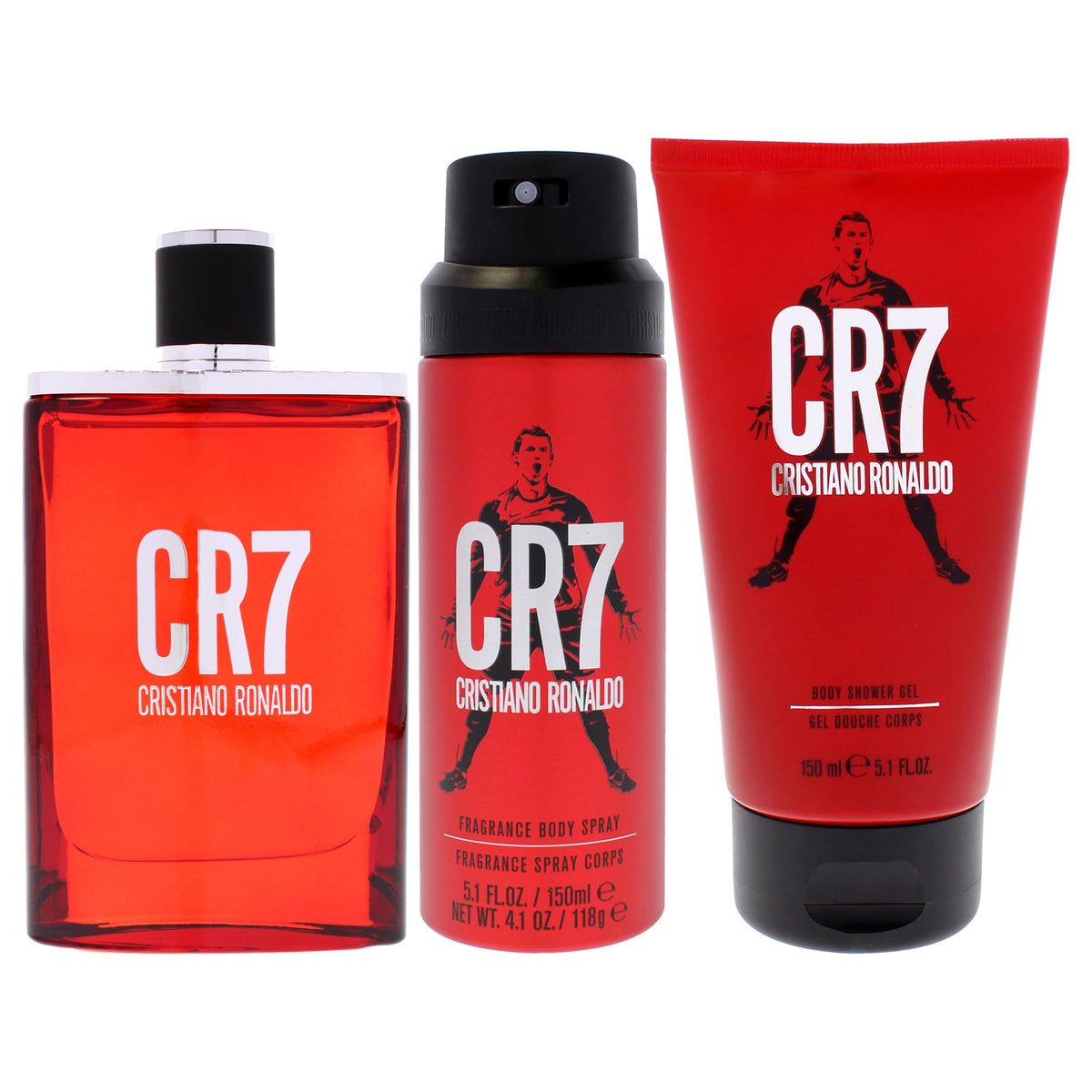 3 Pc Men EDT Spray Body Spray Shower Gel Gift Set K2556