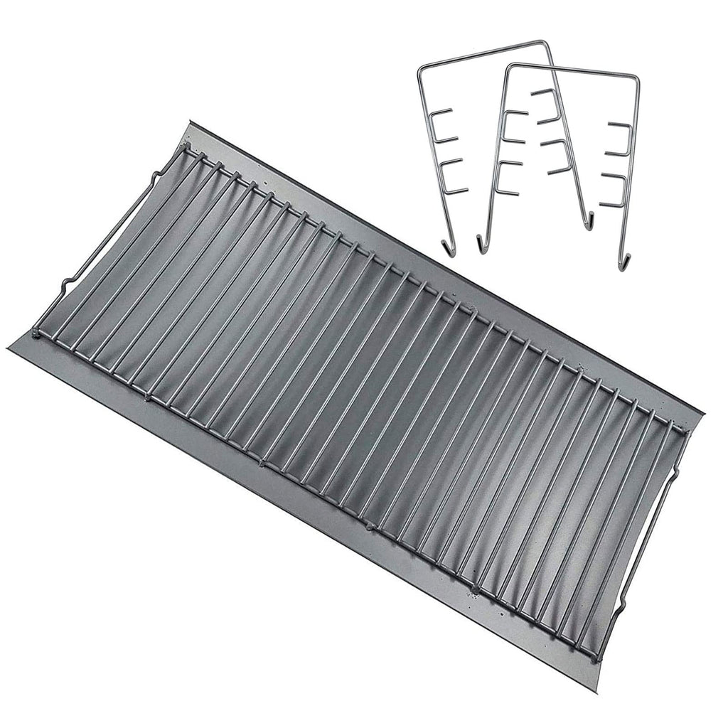 27 Inch Ash Pan Replacement Parts with 2pcs Fire Grate Hanger Set E4682