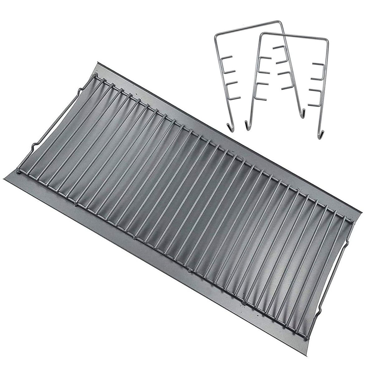 27 Inch Ash Pan Replacement Parts with 2pcs Fire Grate Hanger Set E4682