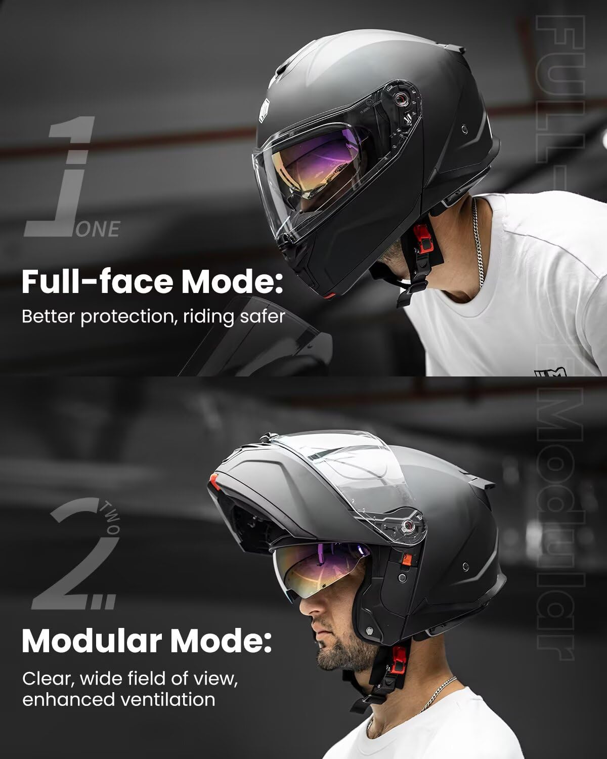 Motorcycle Helmet Modular Full Face M7844
