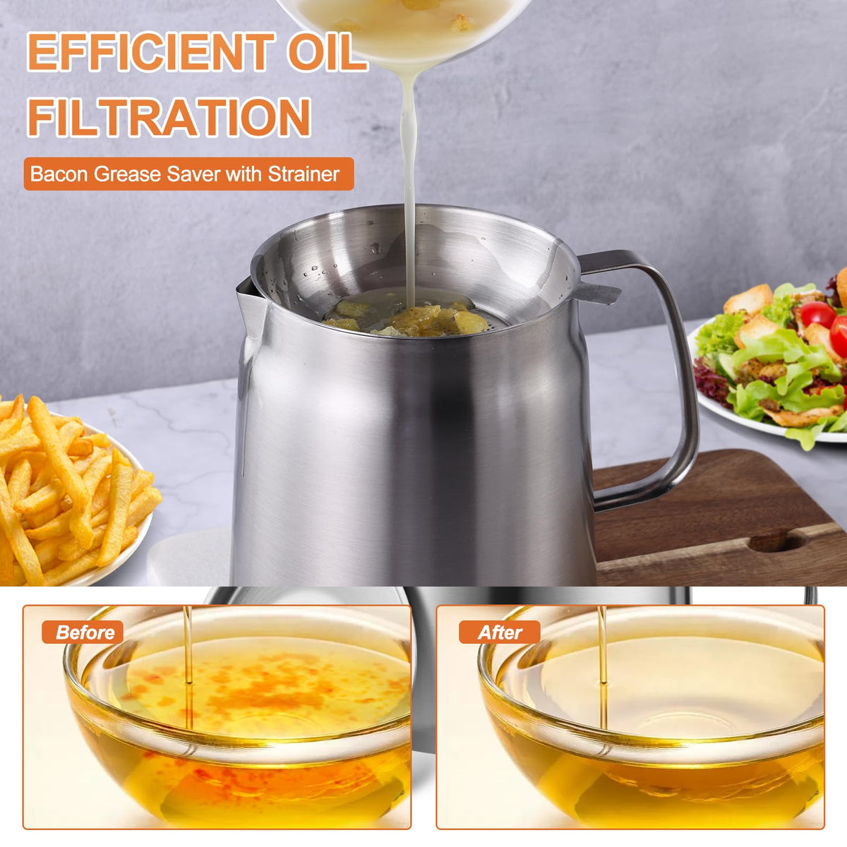 304 Stainless Steel Deep Fryer with Basket Y36724