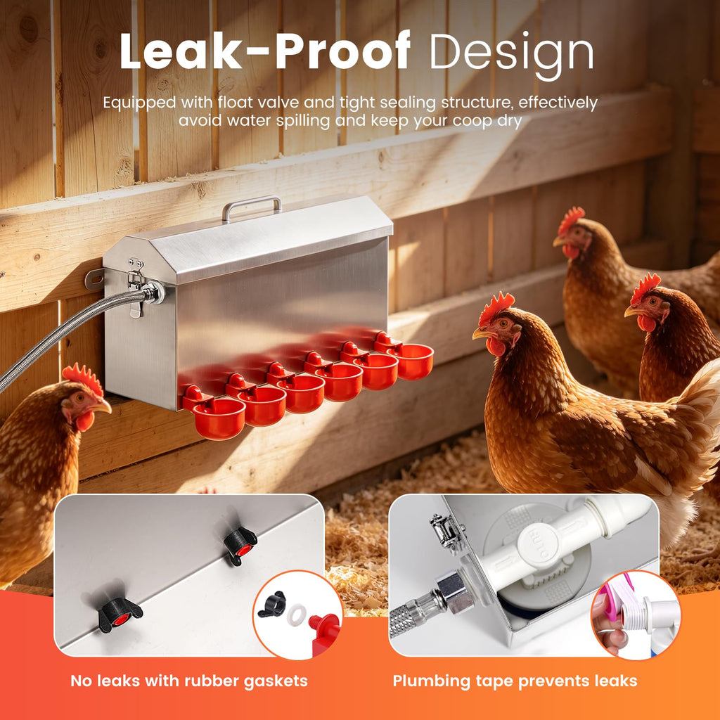 1.5 Gallon Metal Automatic Chicken Waterer E98498