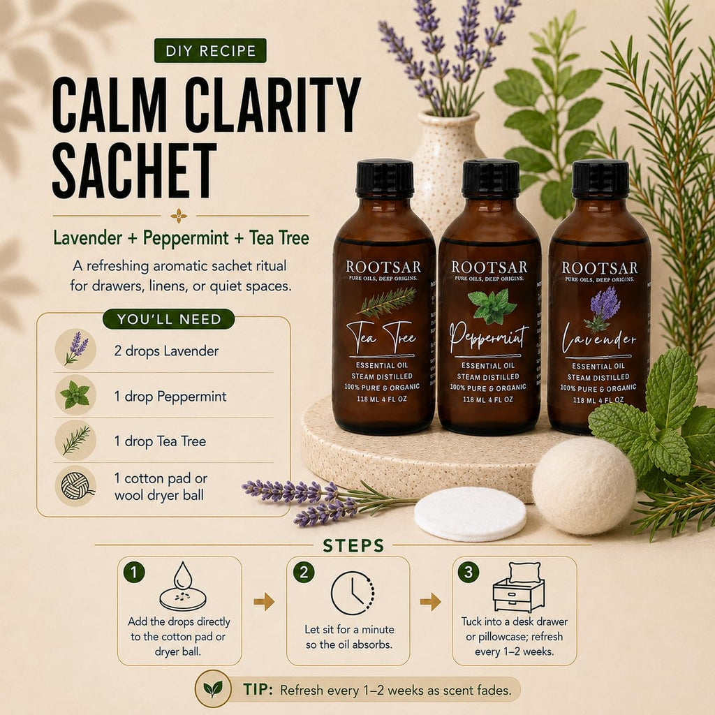 3 Pack Lavender Peppermint Tea Tree Essential Oils 4 Fl Oz I631209