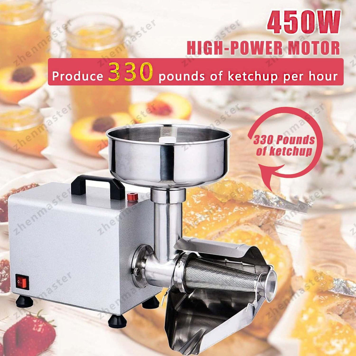 450W Stainless Steel Electric Tomato Strainer L2316