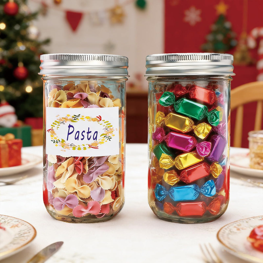 24 Pack 12 oz Mason Jars with Lids U1615