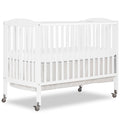 Full Size 2-in-1 Folding Baby Crib White N727537