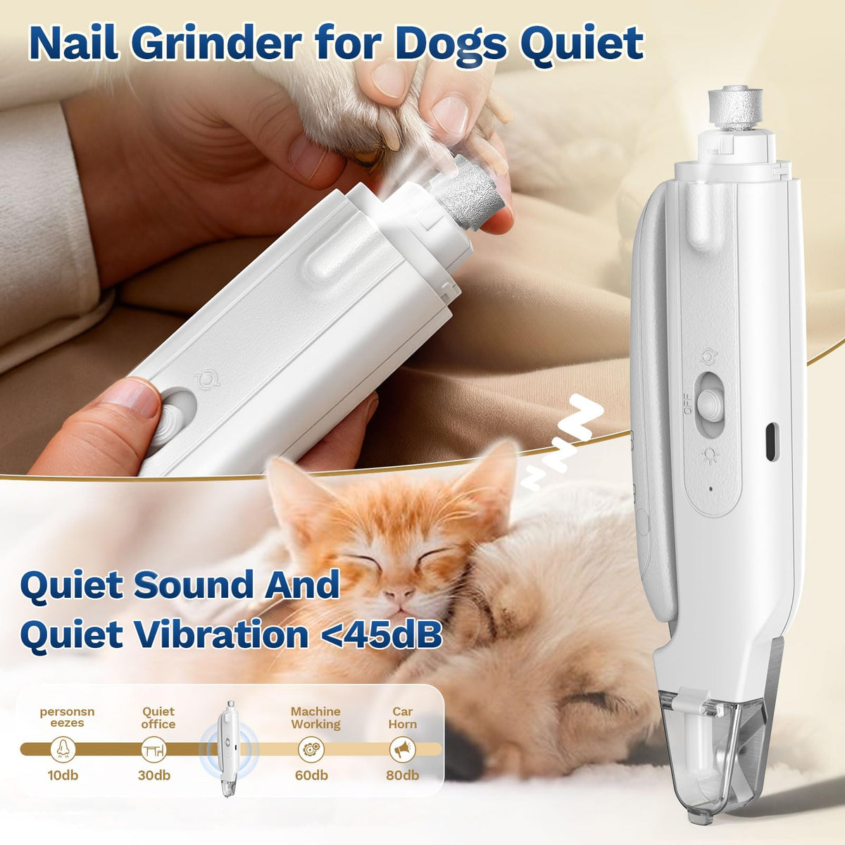 2-in-1 Dog Nail Clippers & Grinder with LED Light S969