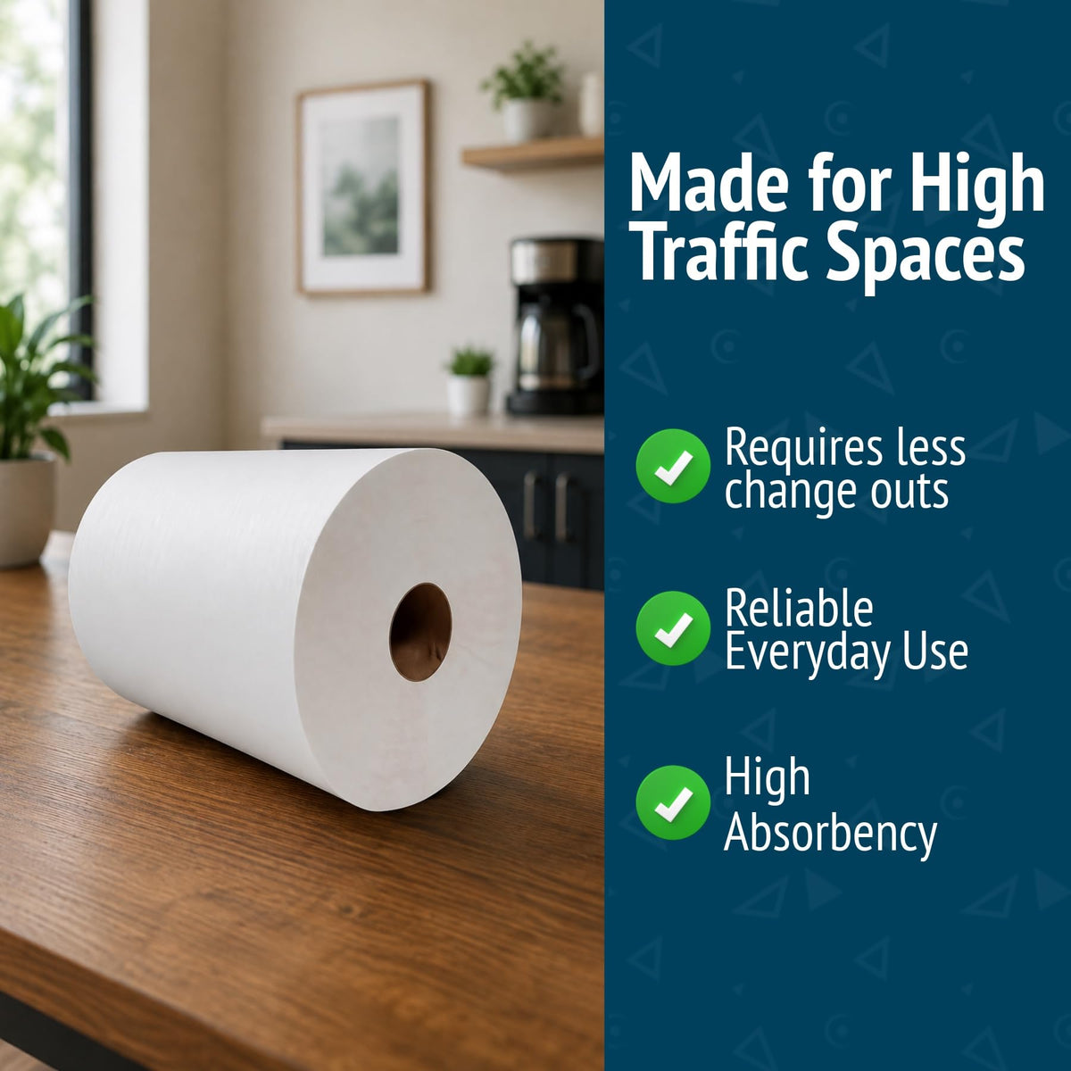 White 10 Inch Paper Towel Dispenser Refill, 6 Rolls F968