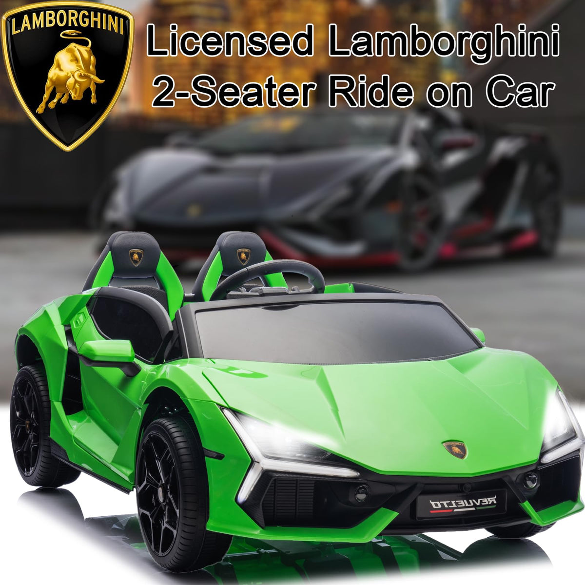 Green 24V 8Ah 2 Seater Ride On Car with Remote Control J441377