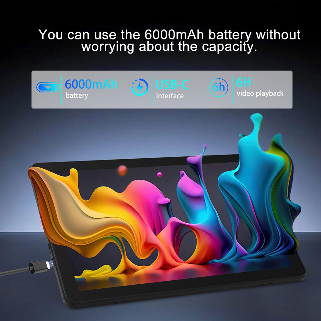 10 inch Tablet 20GB RAM 128GB ROM Octa-Core with Case and Stylus Black D9234