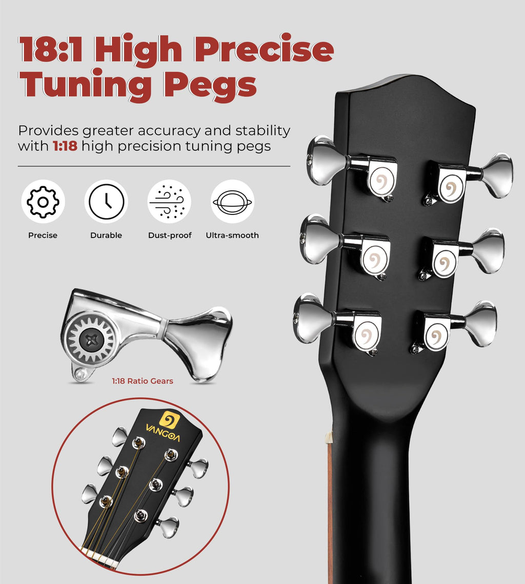 3/4 Electric Acoustic Guitar Kit with 4-Band EQ K31314