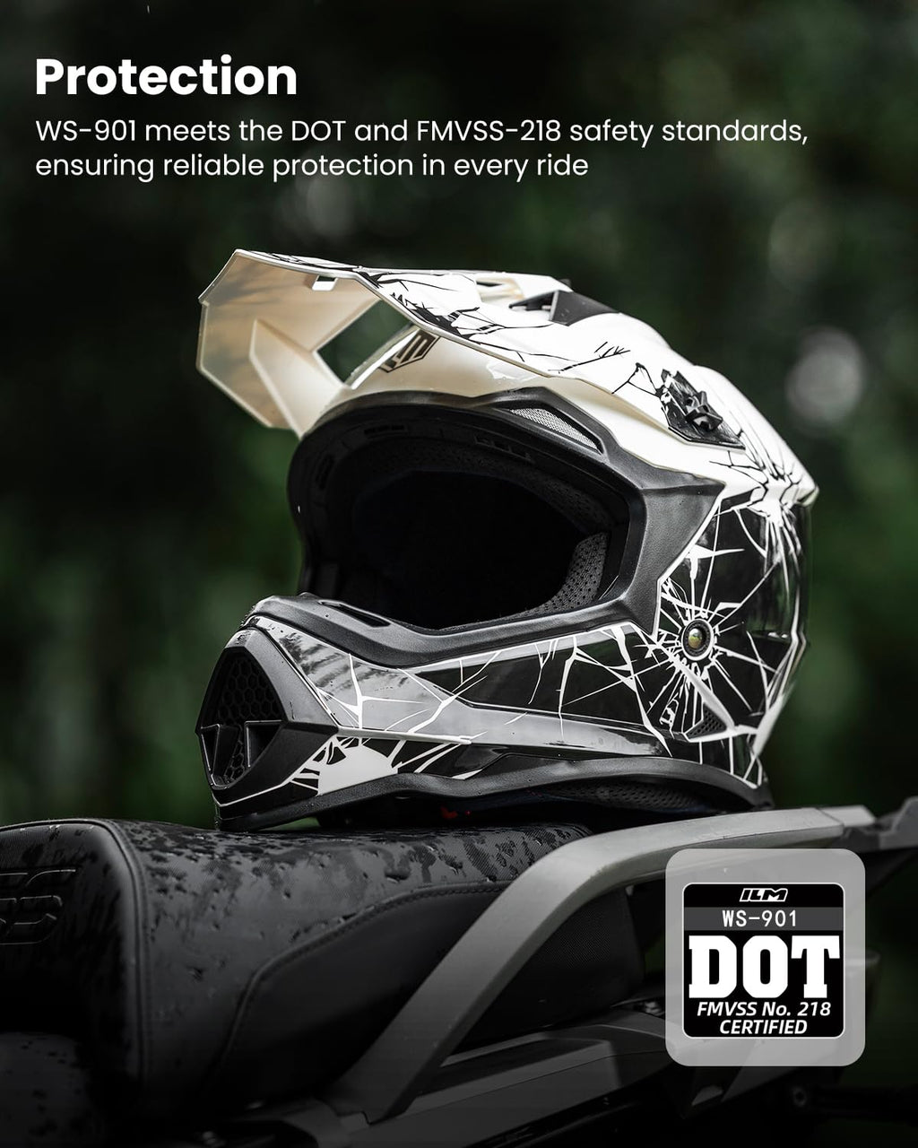 DOT Approved Full Face Motocross Helmet M841839