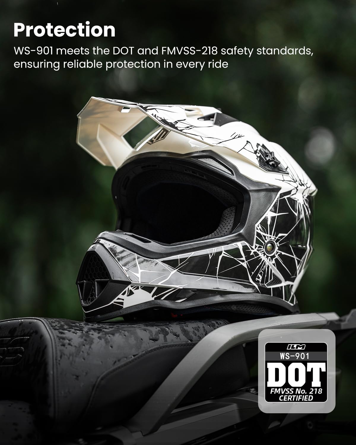 DOT Approved Full Face Motocross Helmet M841839