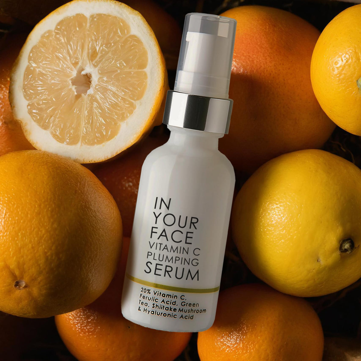 Vitamin C Hydrating Brightening Face Serum with Hyaluronic Acid 1oz O808310