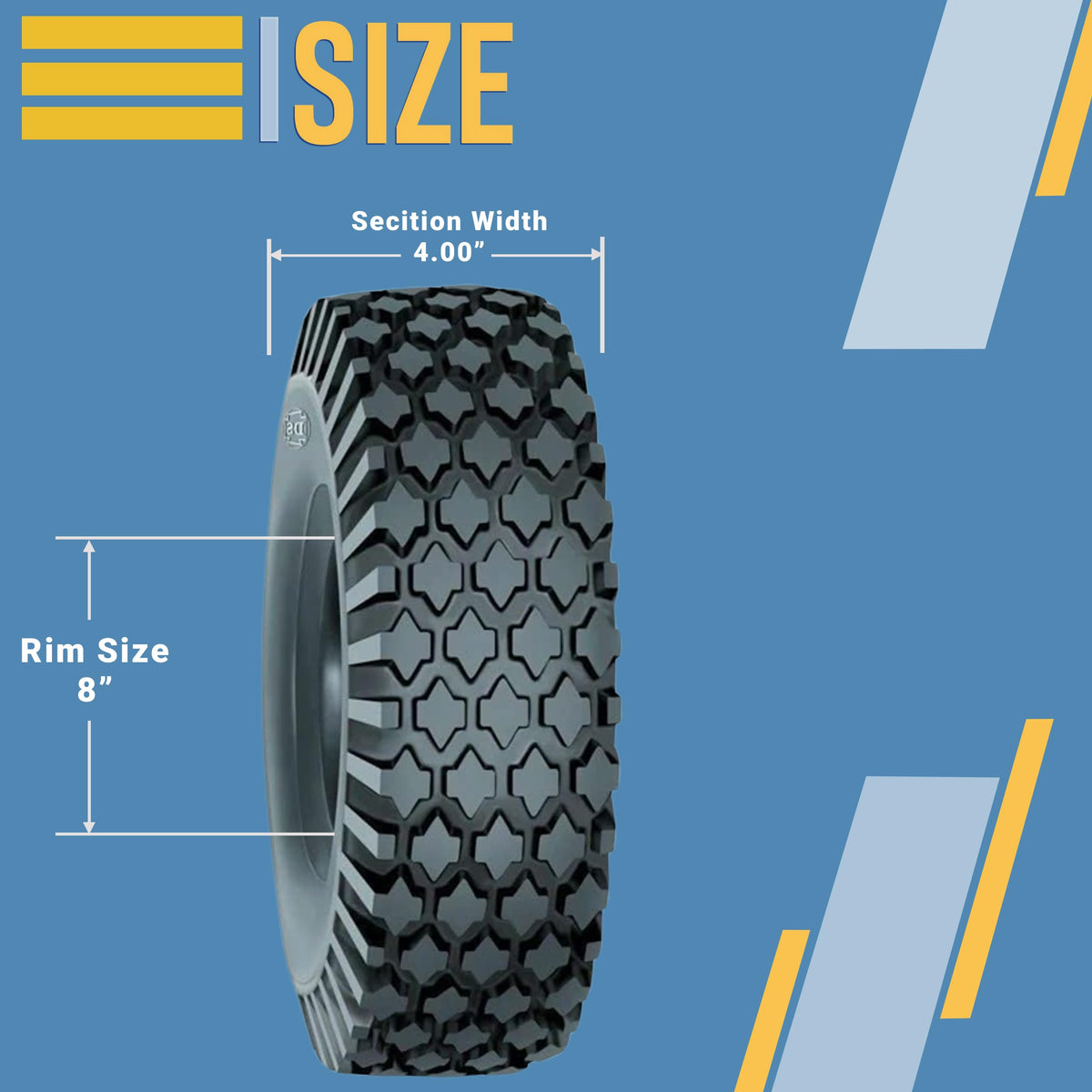 4.80/4.00-8 Tubeless Stud Tires H8622
