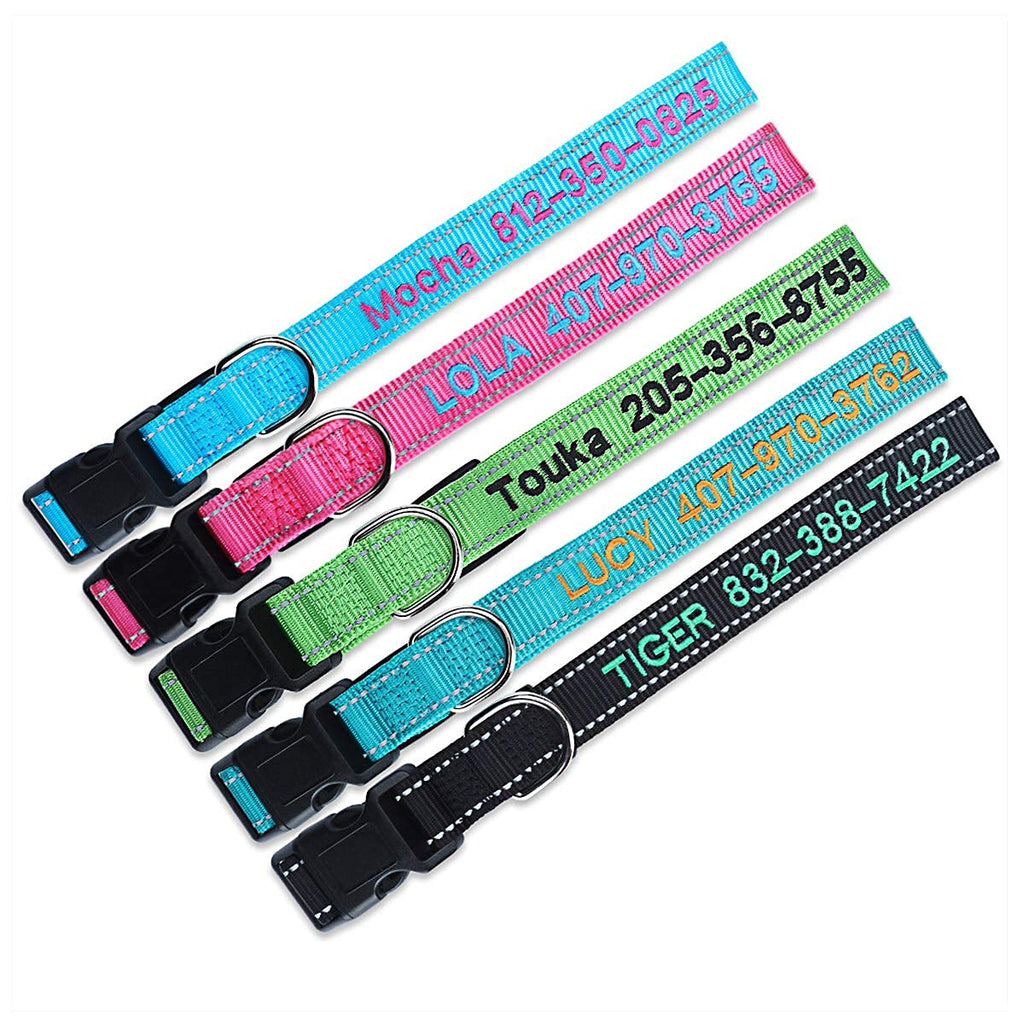 Personalized Dog Collar, 4 Adjustable Sizes Quick Release Buckle and D-Ring F882521