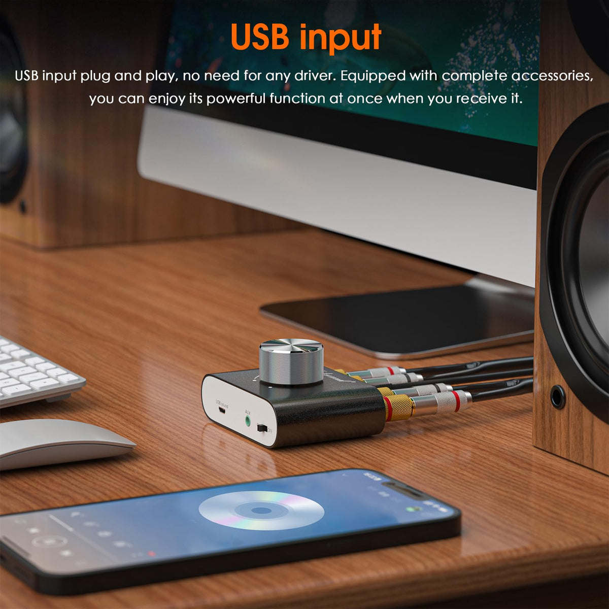 Mini Bluetooth 5.0 Stereo Power Amplifier 50W×2 Black I203344